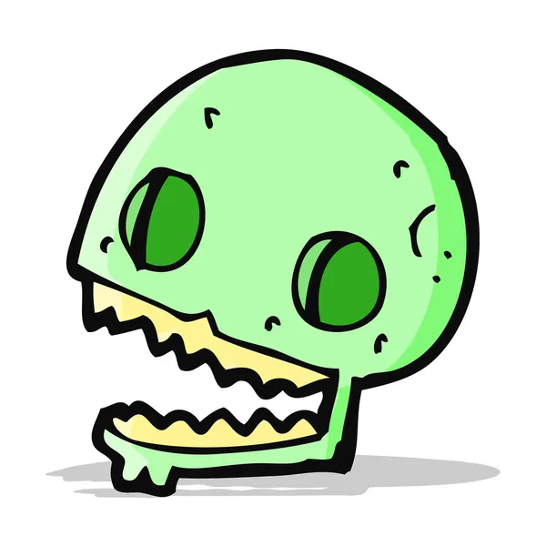 Calavera espeluznante de dibujos animados — Vector de stock