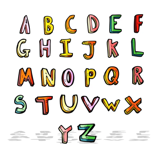 Cartoon alphabet — Stock Vector