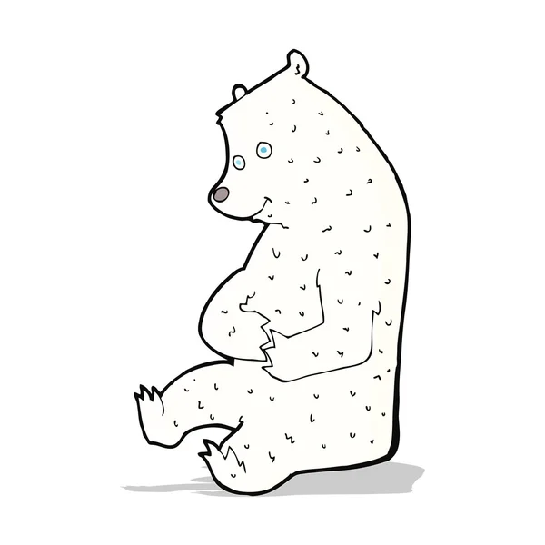 Gelukkig polar bear cartoon — Stockvector