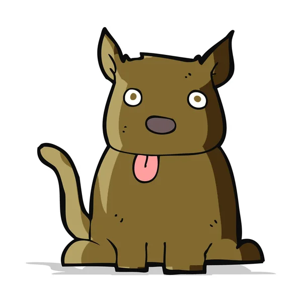 Dibujos animados perro sobresaliendo lengua — Archivo Imágenes Vectoriales