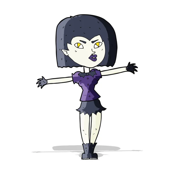 Cartoon ragazza vampiro — Vettoriale Stock