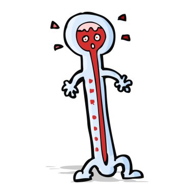 çizgi film sıcak termometre