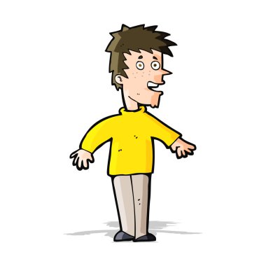 karikatür mutlu çocuk