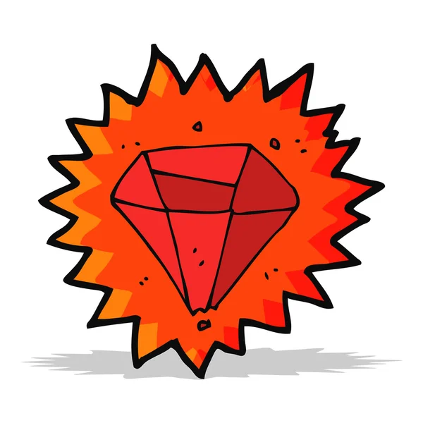 Cartoon ruby — Stockvector