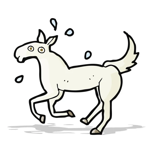 Transpiration de cheval de dessin animé — Image vectorielle