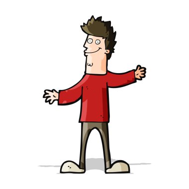 mutlu bir adam çizgi film