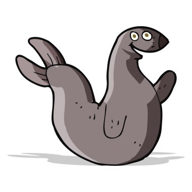 karikatür mutlu mühür