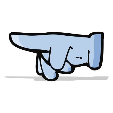 el işaret eden karikatür