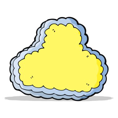 Dekoratif çizgi film bulut