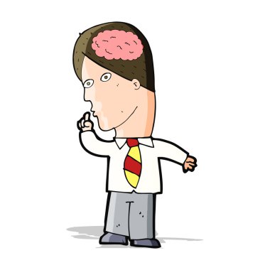 büyük beyin karikatür işadamı