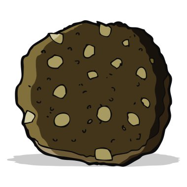 Çikolata parçalı kurabiye karikatür