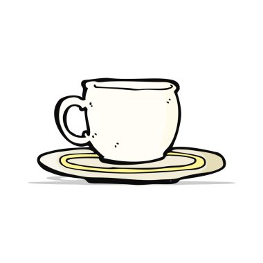 karikatür çay bardağı