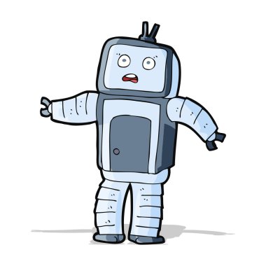 karikatür komik robot