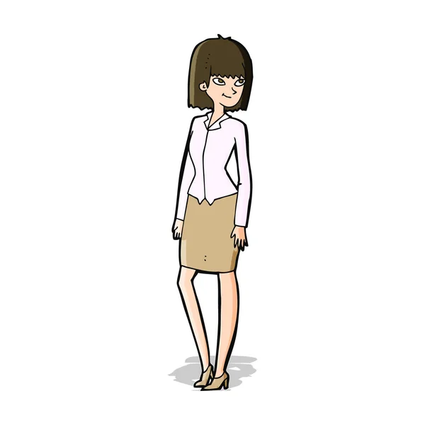 Cartoon pretty businesswoman — Stock Vector