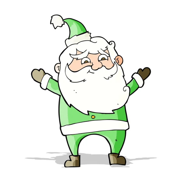 Cartoon happy santa claus — Stock Vector