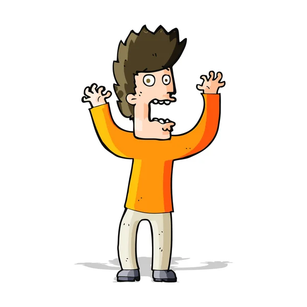 Cartoon doodsbang man — Stockvector