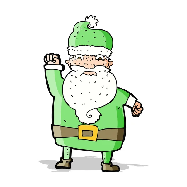 Karikatura naštvaný Santa Claus — Stockový vektor
