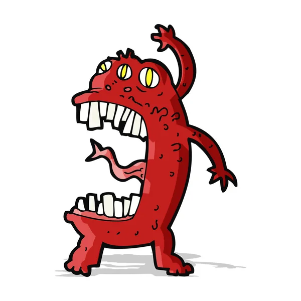 Cartoon gek monster — Stockvector