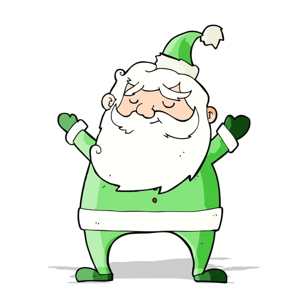 Alegre santa dibujos animados — Vector de stock