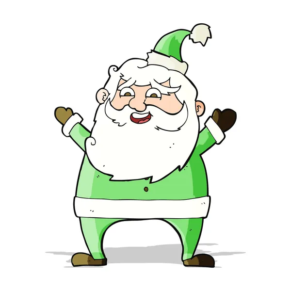 Alegre santa dibujos animados — Vector de stock