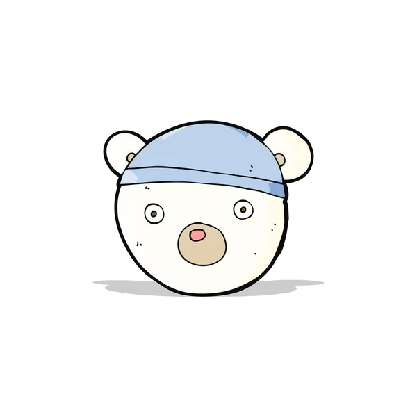 Zeichentrick-Eisbärbaby mit Hut — Stockvektor
