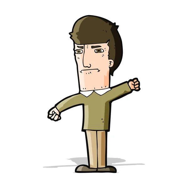 Cartoon boze man — Stockvector