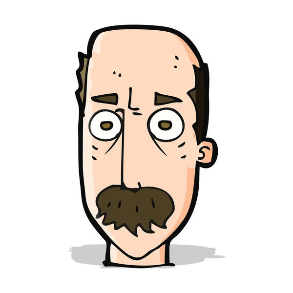 Hombre de dibujos animados con bigote — Vector de stock