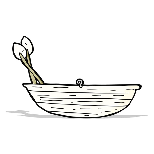 Cartoon rowing boat — Stock Vector