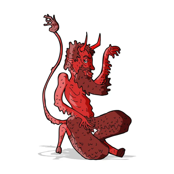 Dessin animé diable traditionnel — Image vectorielle