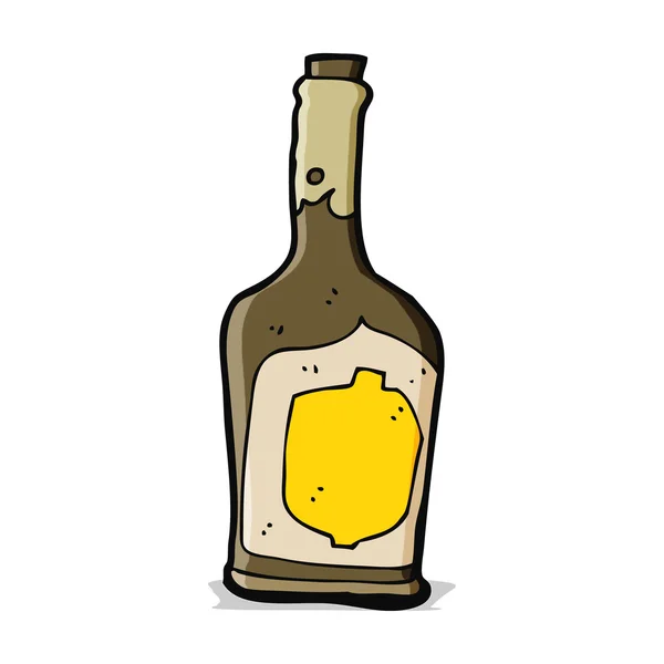 Botella de ron de dibujos animados — Vector de stock