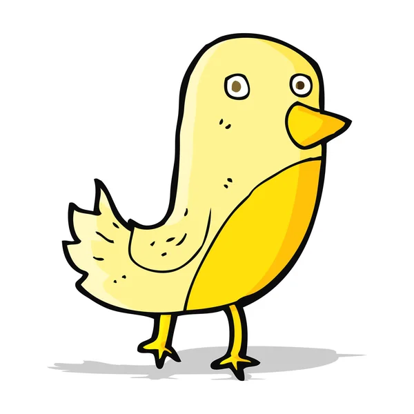 Cartoon gele vogel — Stockvector