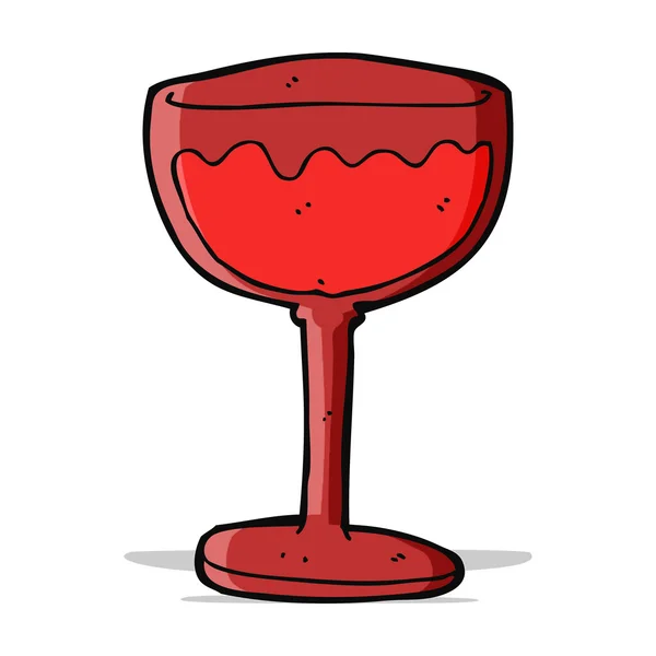 Мультяшный бокал красного вина — стоковый вектор