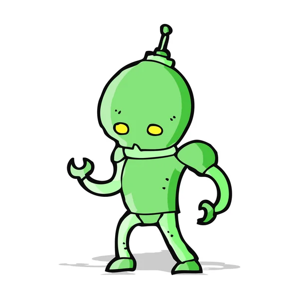 Robot alienígena de dibujos animados — Archivo Imágenes Vectoriales