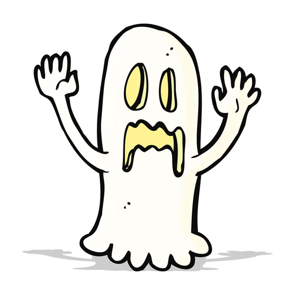 Fantasma asustadizo de dibujos animados — Vector de stock