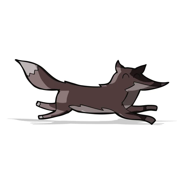 Cartoon running wolf — Stock Vector