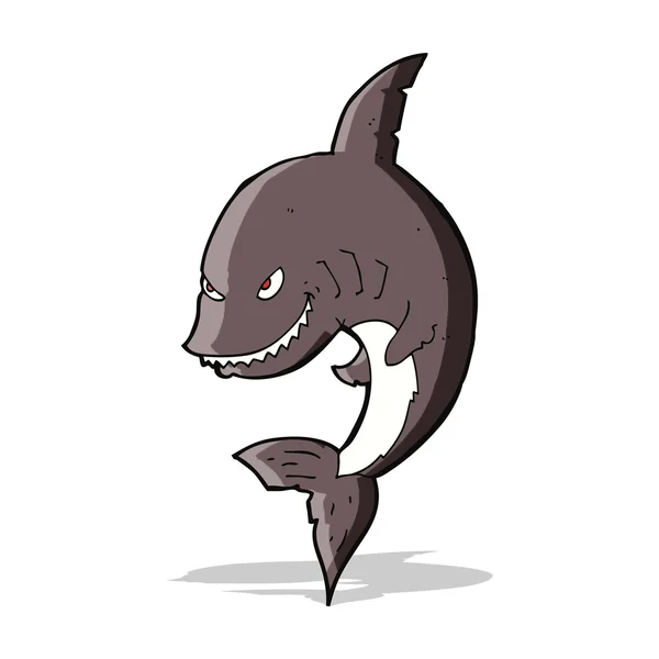 可爱的卡通鲨鱼 — 图库矢量图片