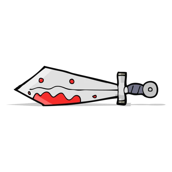 Espada sangrienta de dibujos animados — Vector de stock