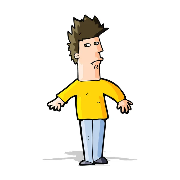 Cartoon worried man — Stock Vector