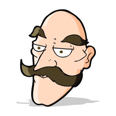 Çizgi film yaşlı adam yüzü