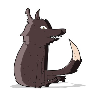 oturup çizgi film kurt