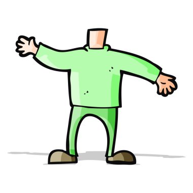 Cartoon kollarını sallayarak vücut (mix ve maç karikatür veya kendi phot Ekle