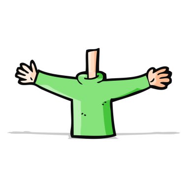 Cartoon kollarını sallayarak vücut (mix ve maç karikatür veya kendi phot Ekle