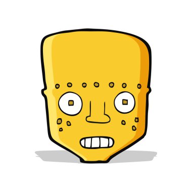 Cartoon robot baş