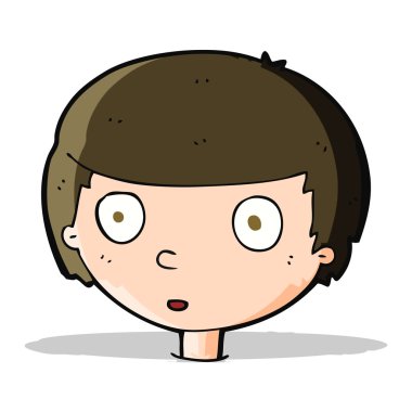 karikatür meraklı çocuk