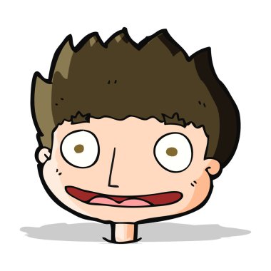 karikatür mutlu çocuk