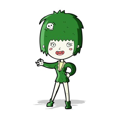 karikatür vampir kız