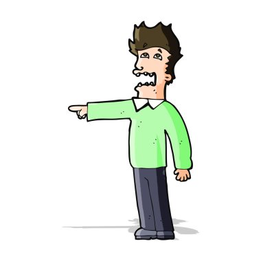 karikatür adamı suçluyor