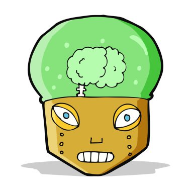 Çizgi film hayaleti robot kafası