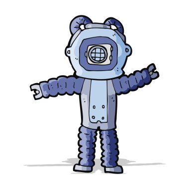 çizgi film derin deniz dalgıcı