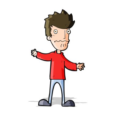 karikatür gergin adam